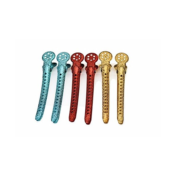 Hair Clips Sectional Clips Multi Color 6 Pack By Alpha