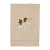 Mud Pie Velvet Pumpkin Towel, Cream, 21" x 14"