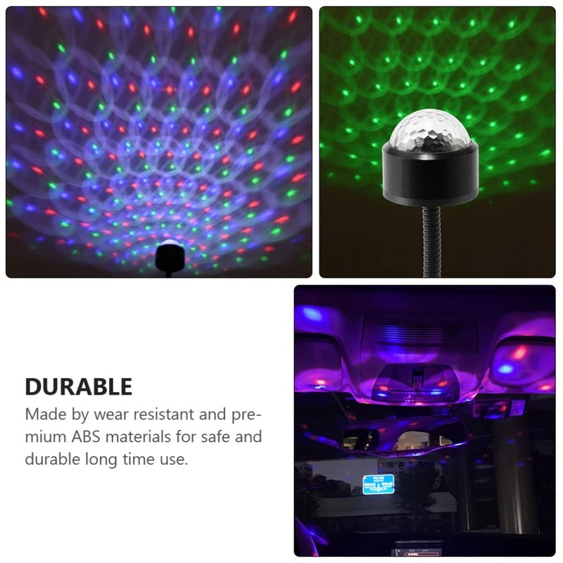 SOLUSTRE Led Projector Lights Disco Lamp for Car USB Light