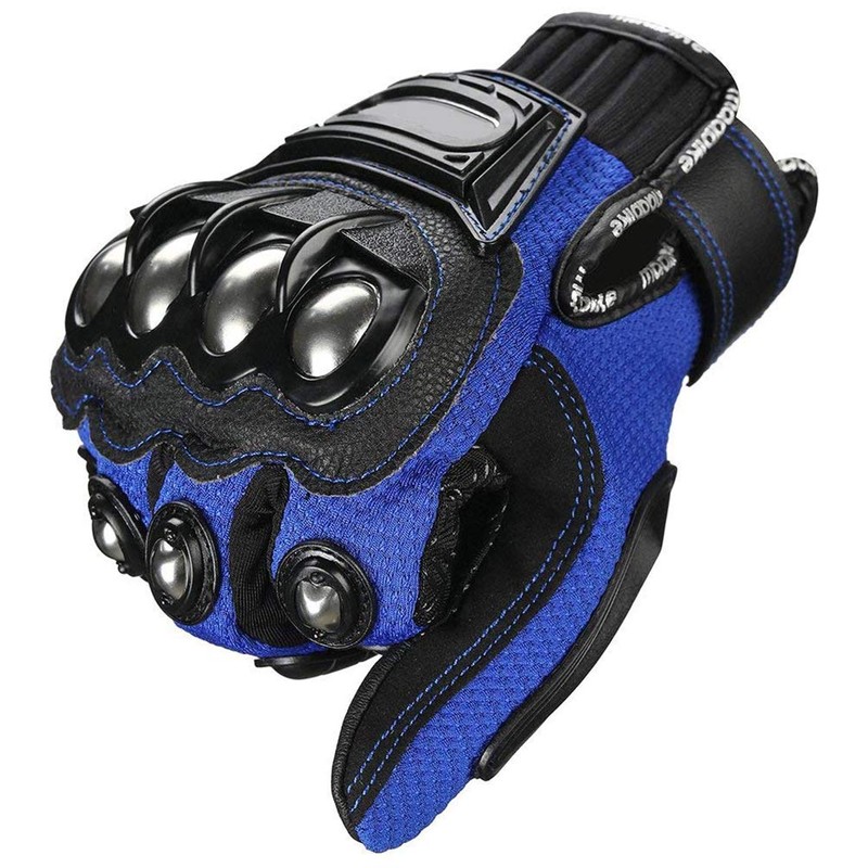 Oubaiya Steel Outdoor Knuckle Motorcycle Motorbike Powersports Safety Gloves (XX-Large,