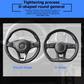 Osilly Bling Car Steering Wheel Cover, 15 Inch Rhinestones Soft Leather Elastic Steering Wheel Protector, Sparkly Crystal Diamond for Women Girls (Gray)