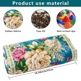 HXHLYH Organic Buckwheat Pillow ，Adjustable Breathable for Cool ，Has Massaging Effect，Improve Sleep Quality (Blue)