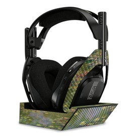 MightySkins Carbon Fiber Skin Compatible with Astro A50 Wireless Headphones + Base Station (Gen 4) - Water Lilies | Protective, Durable Textured Carbon Fiber Finish | Easy to Apply | Made in The USA