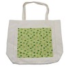 Ambesonne Irish Shopping Bag, Retro Classical Checkered Pattern with Green