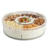 1-Pack Divided Serving Tray with Lid and Handle, 6-Compartment Snackle