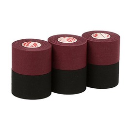 Mueller Athletic Tape Sports Tape, Maroon and Black 6 rolls