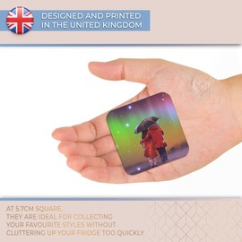 Destination Vinyl ltd Fridge Magnet - Northern Lights Couple Night Love 14051