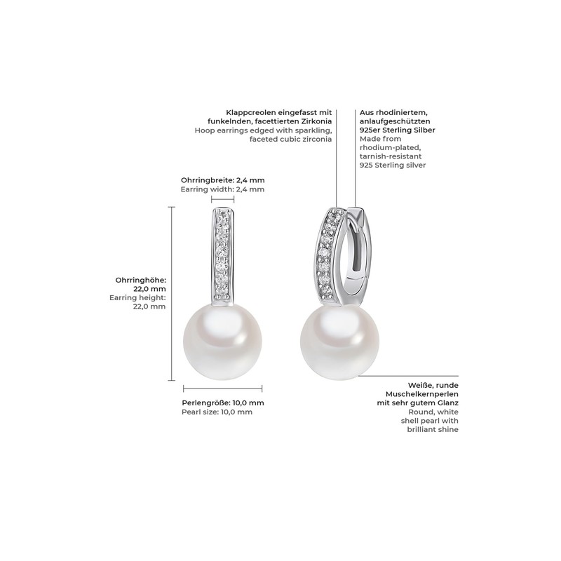 Rafaela Donata 60800031 Cubic Zirconia 925 Sterling Silver Earrings