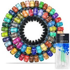 Ranger Alcohol Inks Set (50 Pack) Tim Holtz Brand Alcohol Inks and 10 Pixiss Alcohol Ink Blending Tools for Alcohol Ink Paper (Assorted Colors, No Duplicates)