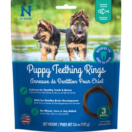 N-Bone Puppy Teething Rings, Salmon 3 Count, Natural (912566)