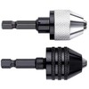 aiyun Drill Chuck Adapter - 2Pcs Hex Shank Keyless Drill Chuck, Impact Drill Adapter Converter Drill Bit Adapter (0.3-6.5mm,0.3-6.5mm)