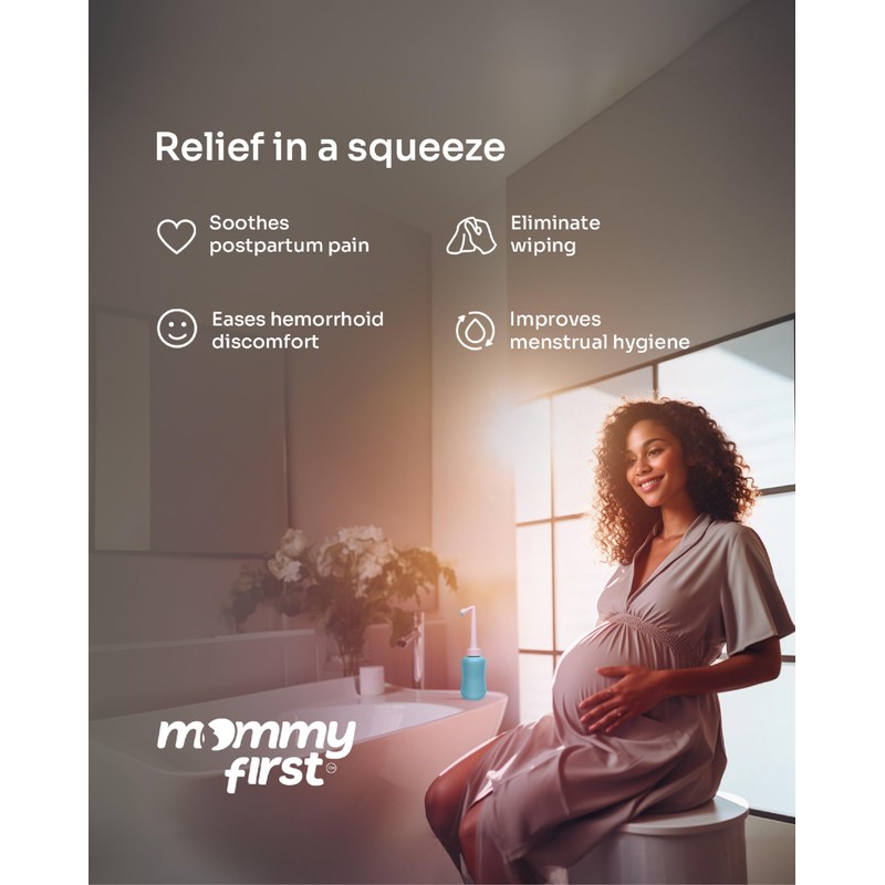 Mommy First® Peri Bottle for Postpartum Care | Upside Down