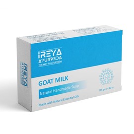 Ireya Ayurveda Goat Milk Soap - With Lavender Shea Butter & Aloe Vera extract 125 g (4.41 oz)| Moisturizing Cleansing | Free from Parabens, SLS and Handmade Soap in India