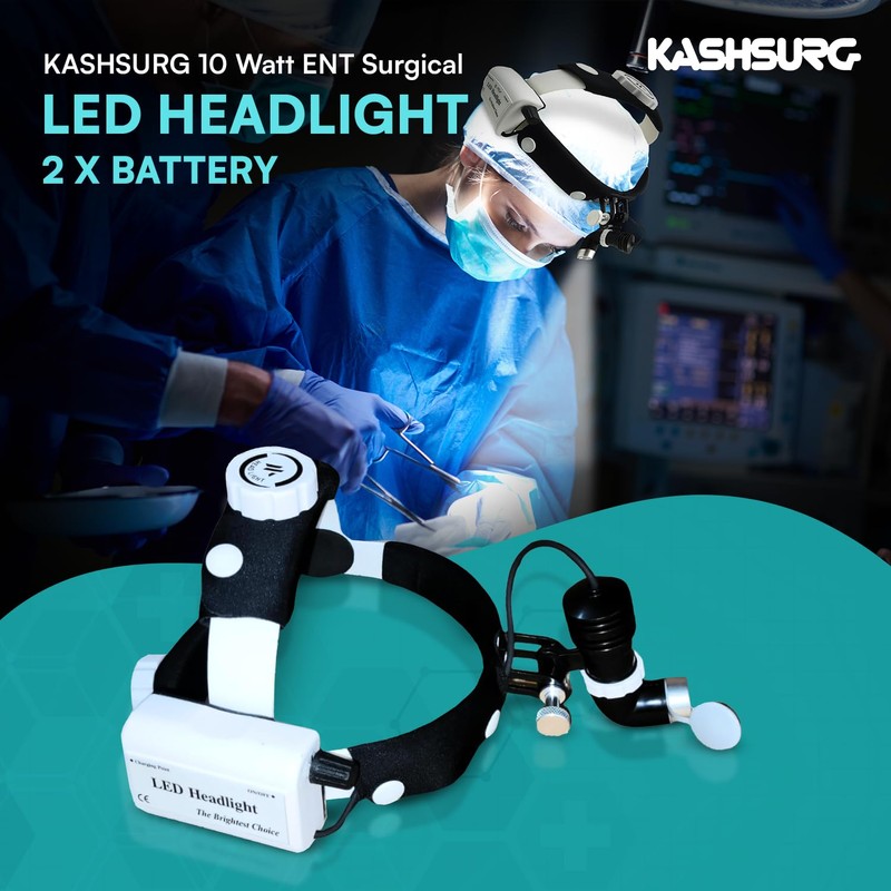 KASHSURG Surgical Headlight Dental Headlamp Wireless Portable Cold LED Light