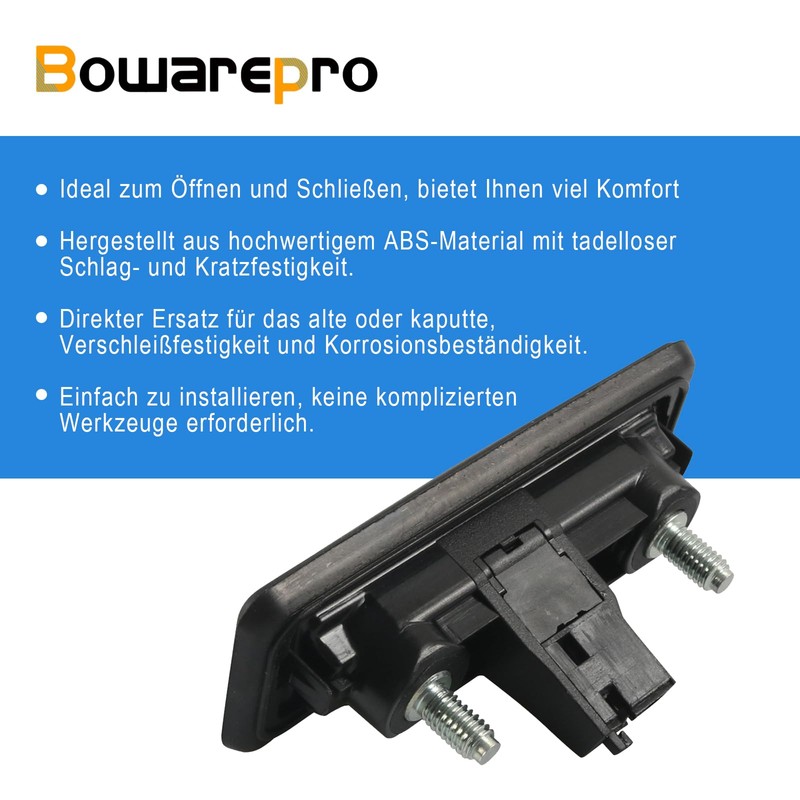 BOWAREPRO Roomster Tailgate Handle, Door Handle, Tailgate Button 5J0827566E, Door
