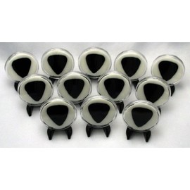 12 Guitar Pick Display Cases & Easels -MADE IN USA- White 351 Style