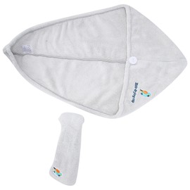 Hair Towel Wrap Headband Set Hair Drying Absorbent Hair Towel Face Washing HeadbandLight Gray