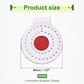 PATIKIL Microfiber Bullseye Targets 4cm, 14Pcs Competition Game Target Shooting Practice Fabric Pad Disc Accuracy Training Tool Outdoor Hunting Accessories