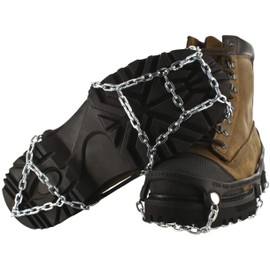 Yaktrax Chains Heavy Duty Traction Hiking Cleats, Durable TIG Welded Links, Provides Traction In Ice & Snow, Black, Large, EU,Shoe Size: 44-46