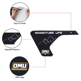 OMU Fender car Stickers for 2018-2024 Jeep Wrangler JL, Vent Stickers Mountain Pattern Decals, Durable Exterior Accessories for Off - Road Style Enhancement