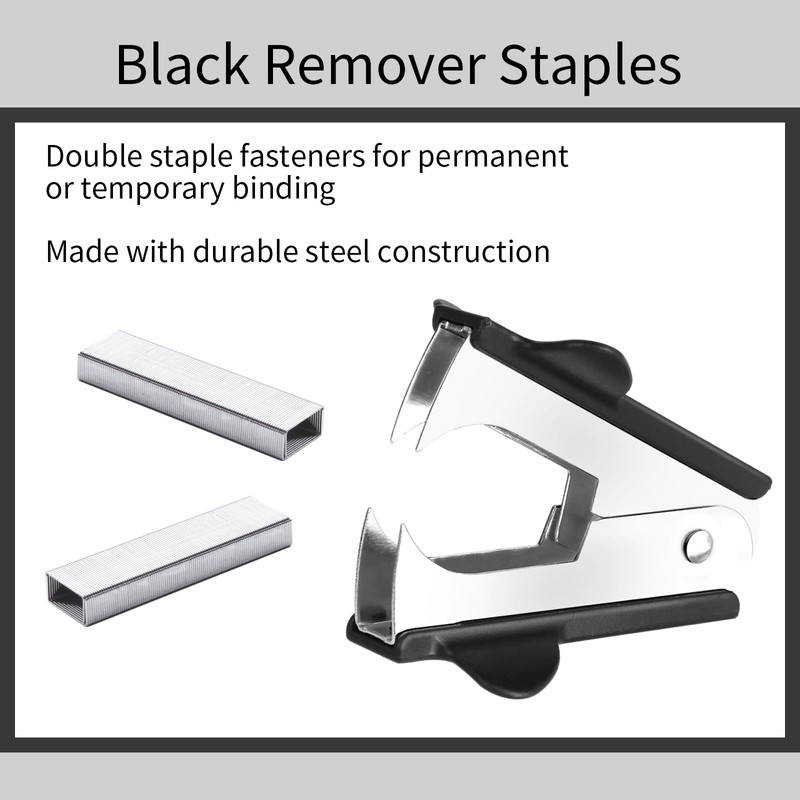 Black Stapler, Desktop Stapler, 25 Sheet Capacity, Includes 1000 Staples