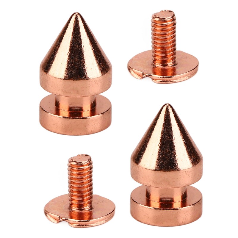 100 Sets Spiked Cone Spike Stud Rose Gold High Hardness