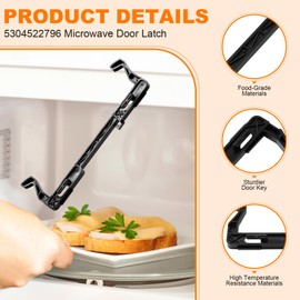 5304522796 Microwave Door Lock for Electrolux Frigidaire Ken-more Replace Ap6979662 5304522796 4977138 OEM20938991 PS12746282 EAP12746282