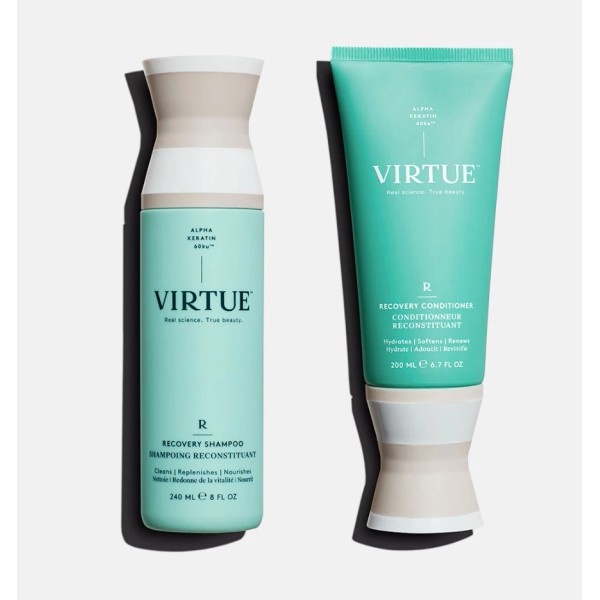 VIRTUE Recovery Shampoo (8 oz) & Conditioner (6.7 oz) Duo