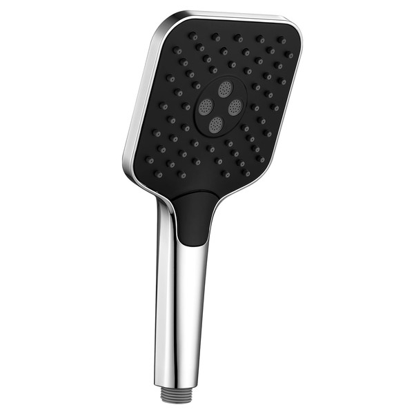 Auralum Duschkopf Wassersparend, Handbrause Duschkopf XXL, Schwarz Duschbrause Hochdruck, brausekopf