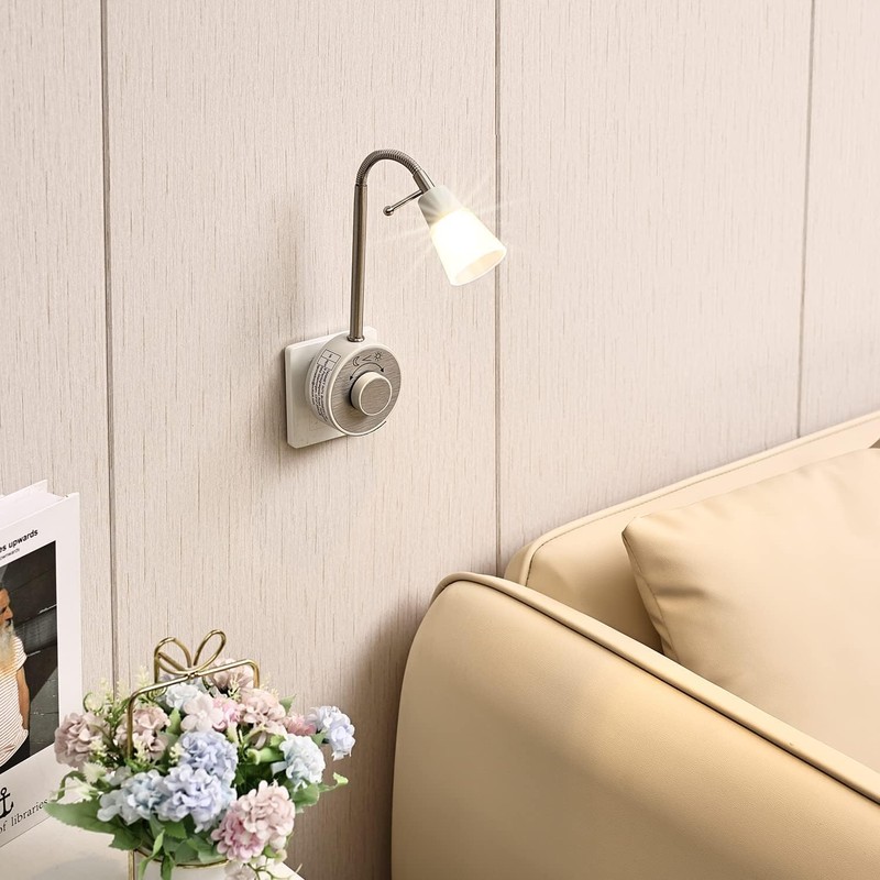 BKZO 2 Pack Dimmable LED Socket Lamp, Reading Light, Reading