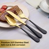 Moxinox 20-Piece Black & Gold Silverware Set, 18/0 Stainless Steel