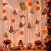 Yinder 25 Pcs Large Monarch Butterfly Decorations 3 Sizes Orange