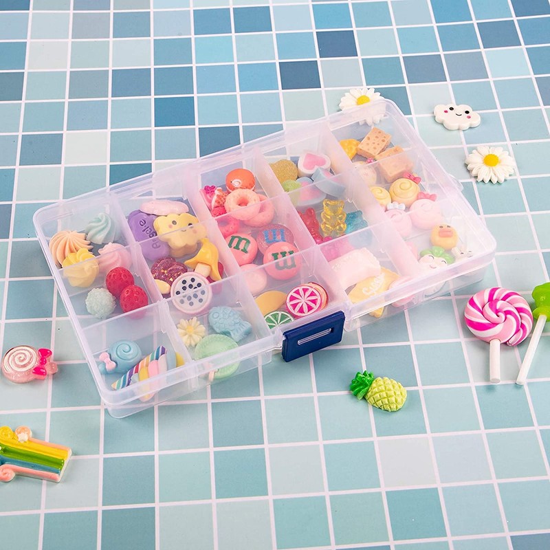 Gebildet Set of 4 Transparent Storage Case Accessory Parts Storage