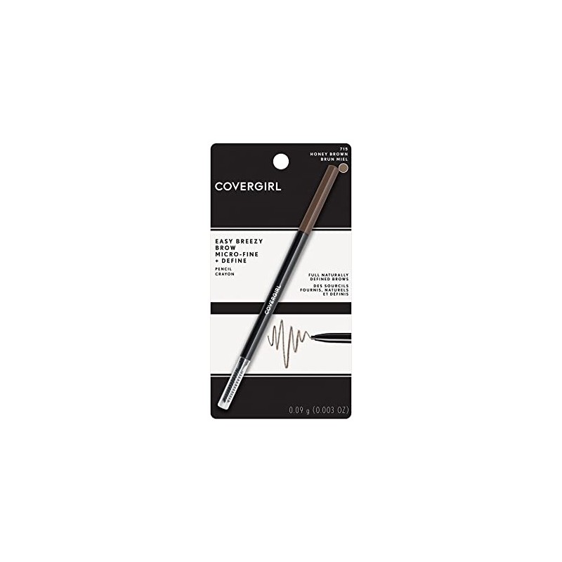 COVERGIRL Easy Breezy Brow Micro-Fine + Define Pencil, Honey Brown,