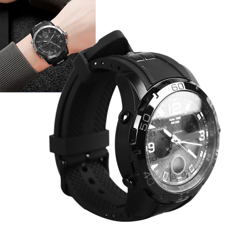 Men Digital Sports Watch Dual Dial Dual Time Display 50m
