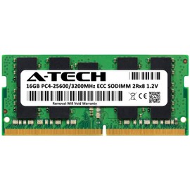 A-Tech 16GB DDR4 3200MHz PC4-25600 (PC4-3200AA) CL22 ECC SODIMM 2Rx8 1.2V 260-Pin RAM Memory for Microserver, Workstation, and Networking Platforms
