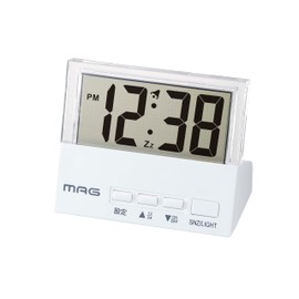 MAG T-762 WH-Z Noah Precision Alarm Alarm Clock Small Electronic Sound Snooze Light White Clear Time