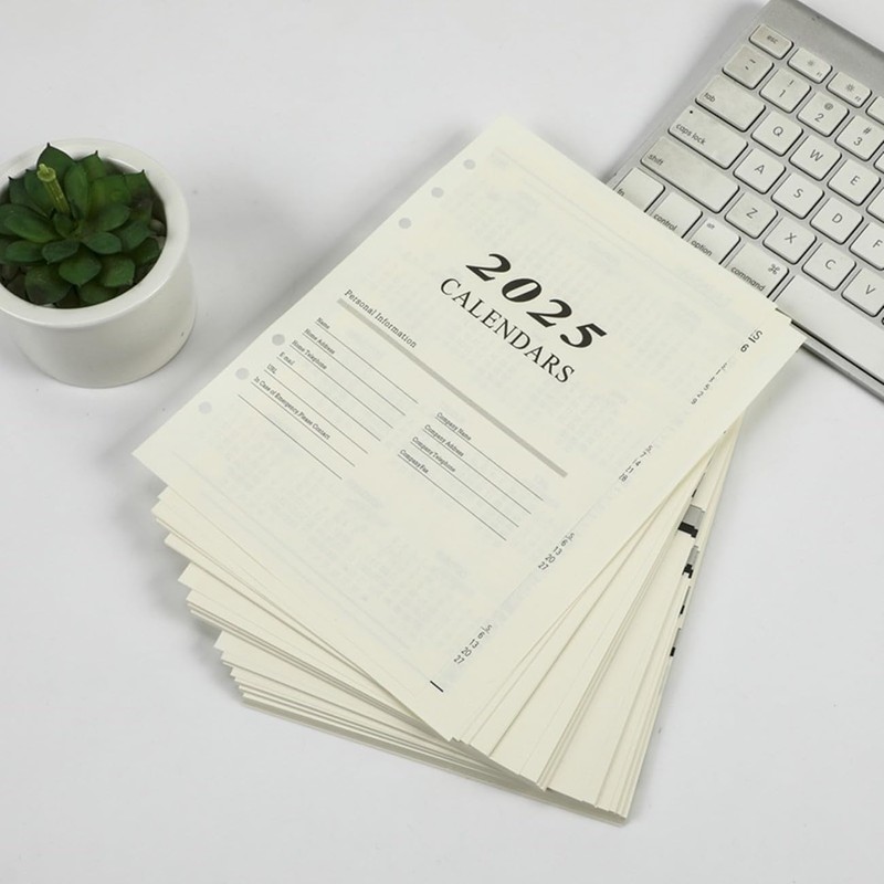 2025 Refill Paper, 176 Sheets A5 Lined Paper Refill Paper