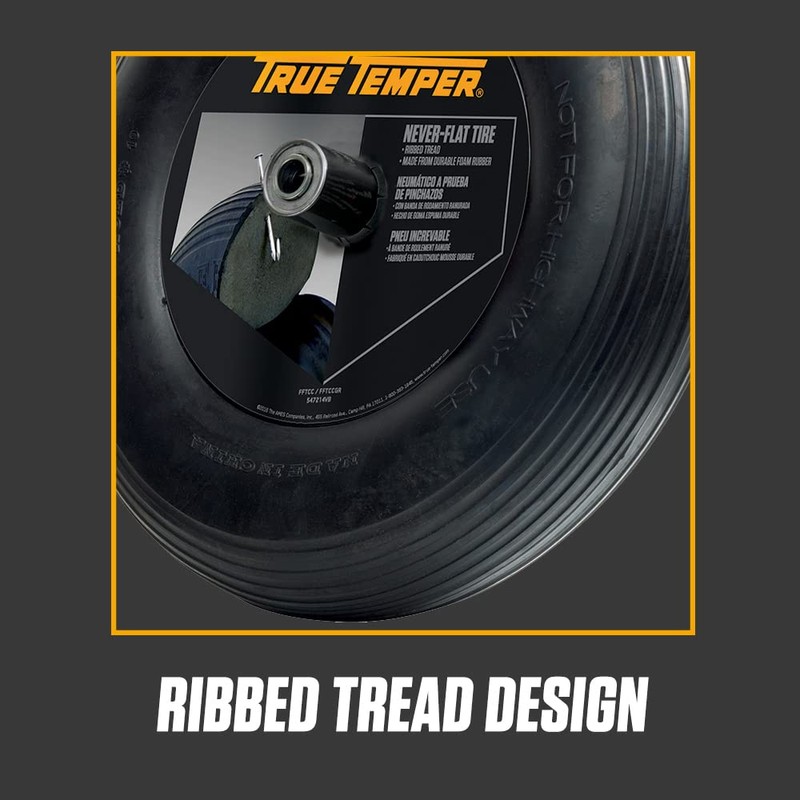 True Temper FFTCC 8 in. Hub Never Flat Wheelbarrow Tire