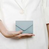 HANATORA SA03-B Genuine Leather Mini Wallet, Italian Leather, Trifold Wallet,
