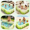CDDGL Alberca Inflable Dinosaurios Grande Piscina Tre Nivele Con Accesorios,rectangular