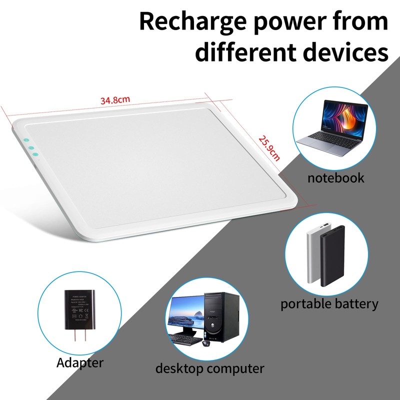 TOHETO A4 Rechargeable Led Super Bright Light Pad Powered by
