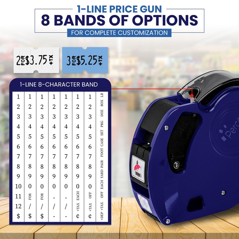 Perco Lite 1 Line Price Gun with Labels Kit -