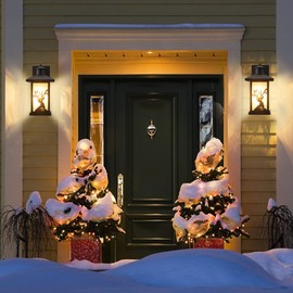 JAYNLT Rustic Porch Lights Outdoor, Waterproof Outdoor Lights Wall Mount,Outdoor Wall Sconce with Toughened Frosted Glass for House, Garage, Patio, Front Door(2PACK)