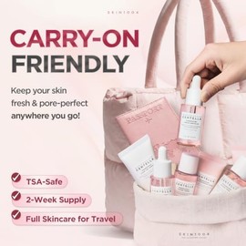 Skin1004 Madagascar Centella Poremizing Travel Kit | Set de Viaje con Tónico, Limpiador, Sérum y Crema | 4 pzas