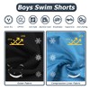 BROWNKNOT Boys Swim Trunks with Compression Liner Swim Shorts Bathing