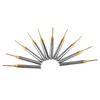 Hilitand 10 Pcs 1mm Tungsten Carbide End Mill Titanium Coat