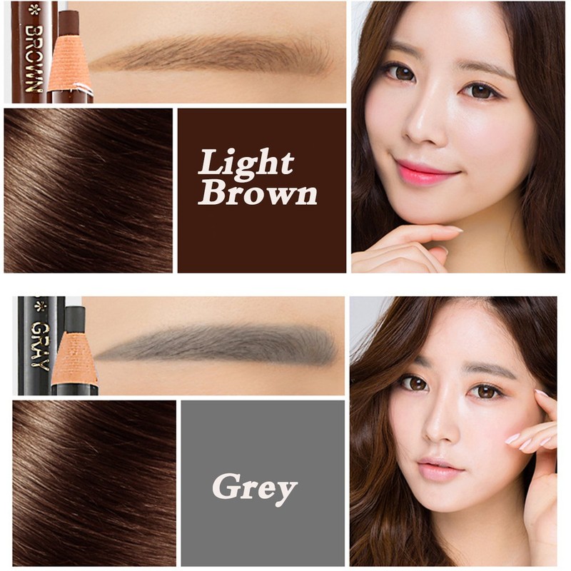 5 COLORS Set Eyebrow Pencil Drawing Eye Brow Pen Peel