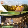 addlon 56FT(50+6) Solar String Lights Outdoor with Remote, 27 Shatterproof