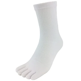 Work Style Ace AG252 Classic 5-Toe Socks, White, 4 Pair Set, Perfect and Refreshing Feel, 9.4 - 10.6 inches (24.0 - 27.0 cm)